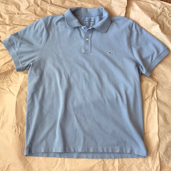 Vineyard Vines Polo Shirt Light Blue Slim Fit XL - Picture 1 of 7